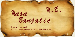 Maša Banjalić vizit kartica